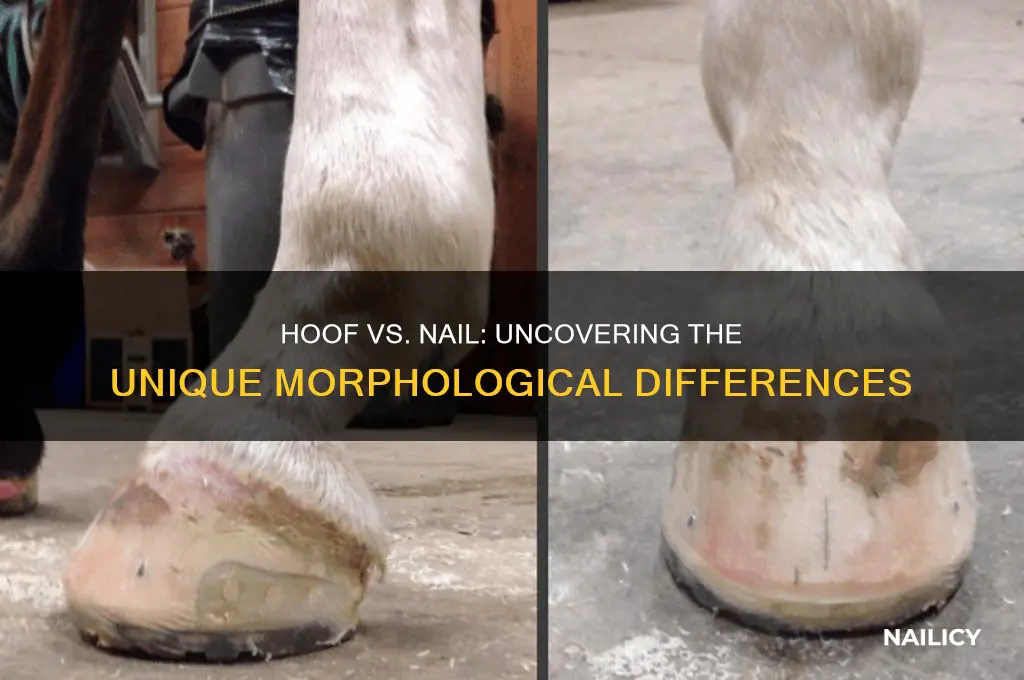 how does hoof and nail morphology differ