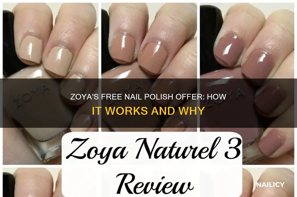 how does zoya give free nail polish