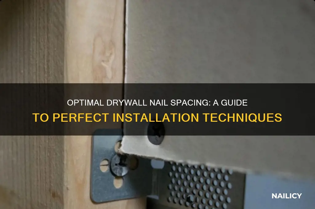 how far apart are nails for drywall