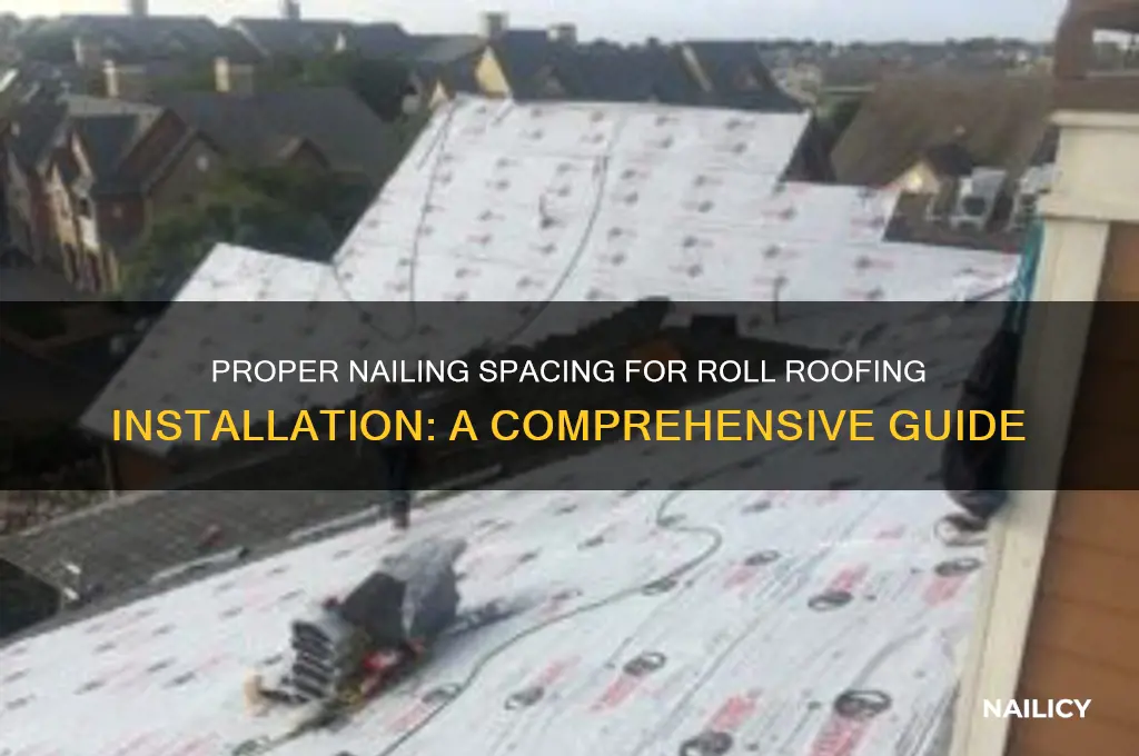 how far apart do you nail roll roofing