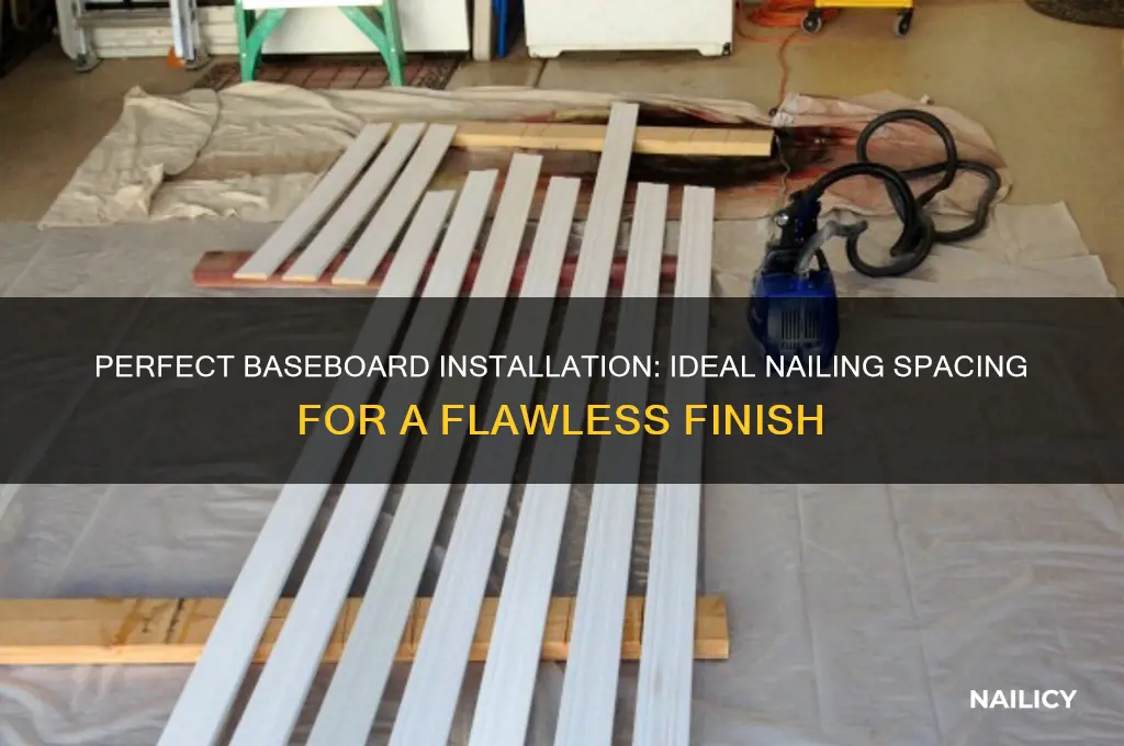 how far apart nailing baseboard