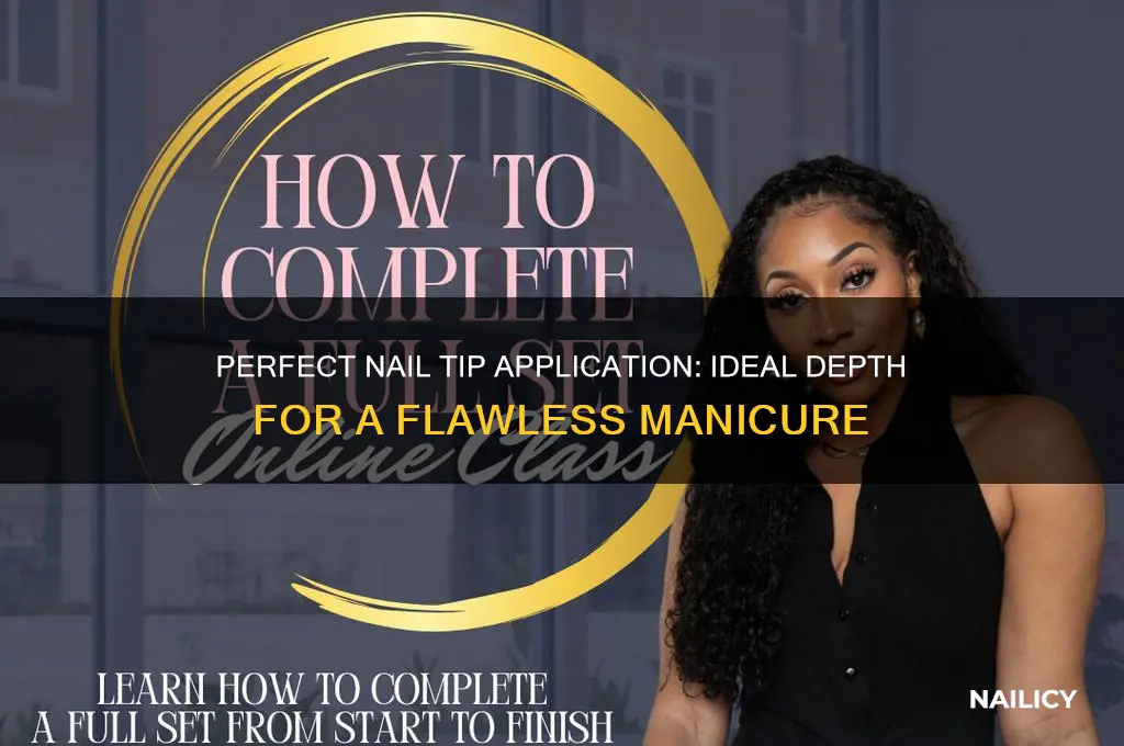 how far down to apply nail tips