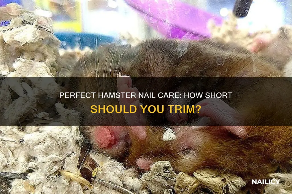 how far should i clip my hamsters nails