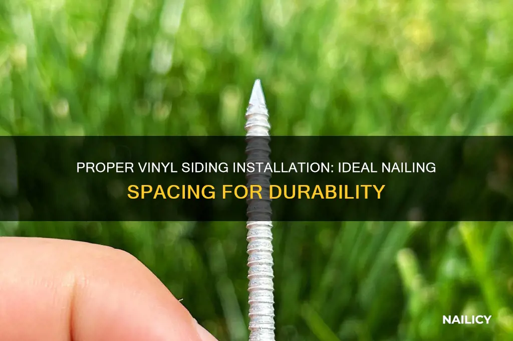 how far spart should vinyl siding be nailed