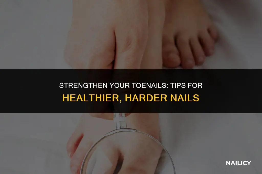 how fo you get your toe nails harder