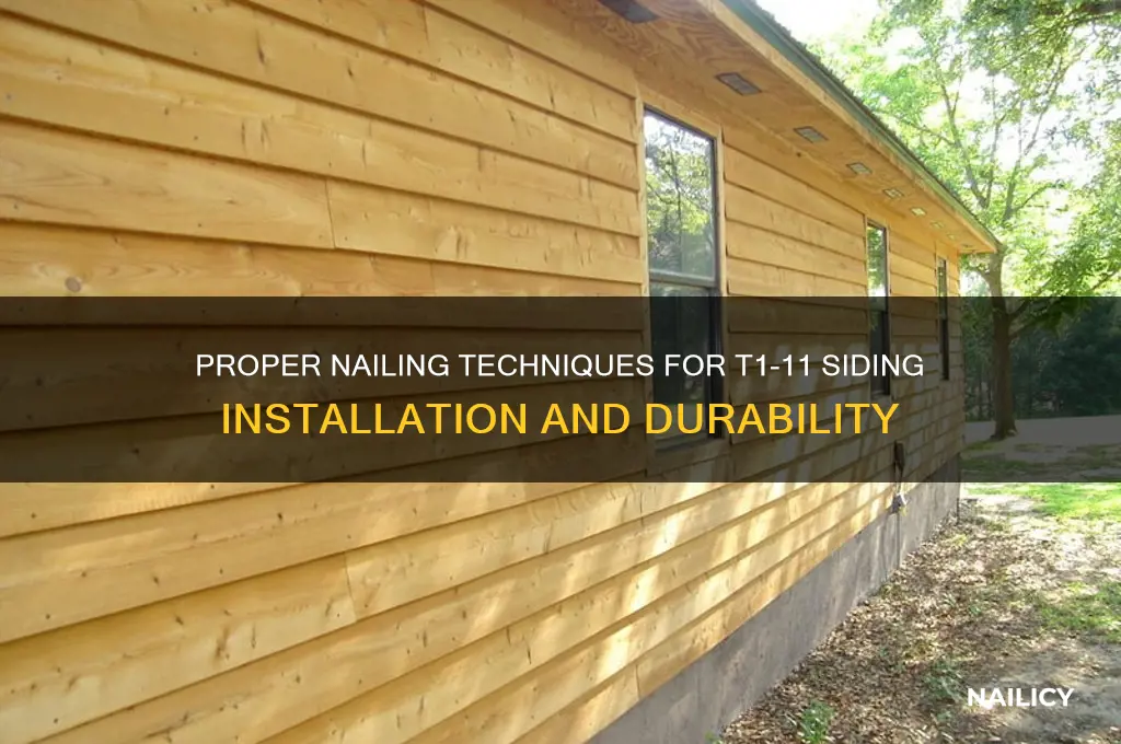 how is t-1-11 siding nailed off