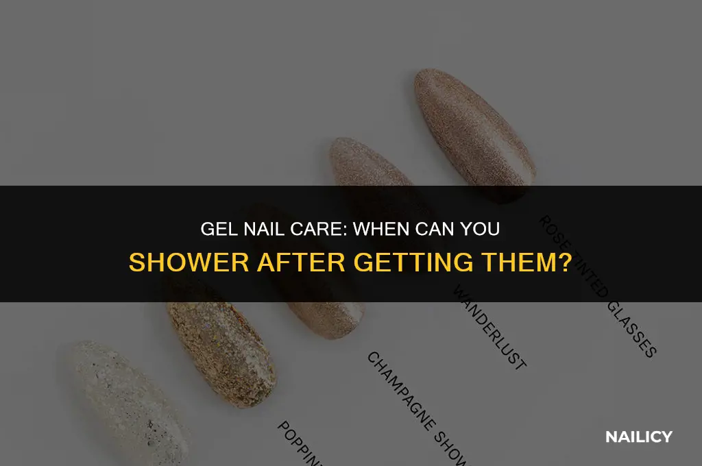 how long after getting gel nails can you shower
