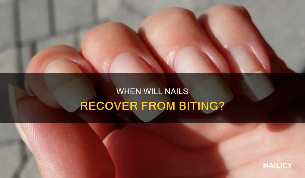 how long after quitting biting will nails look normal