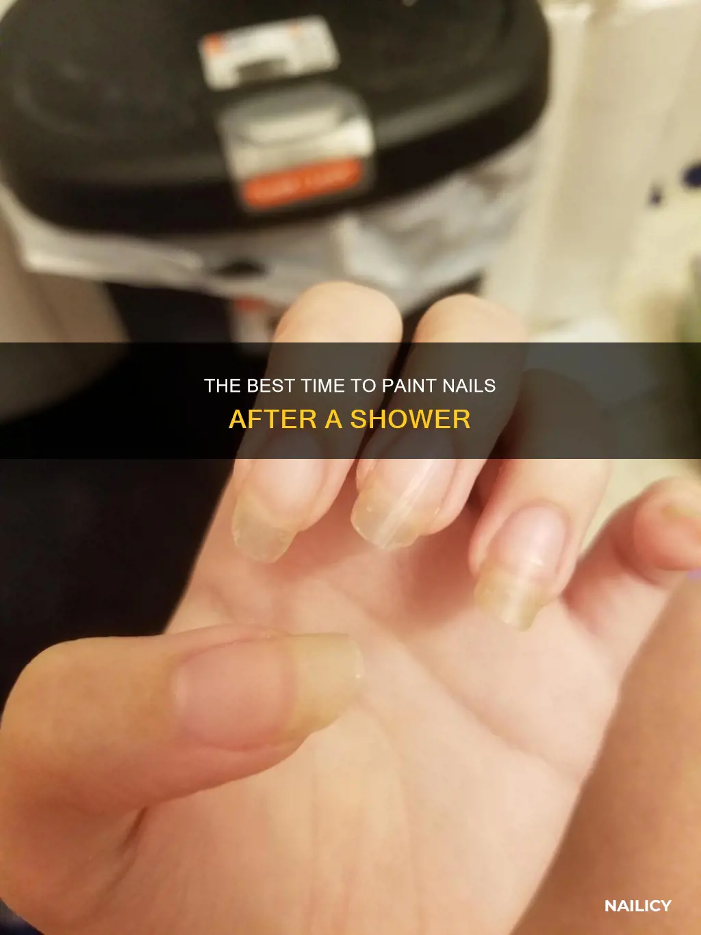 how long after shower to paint nails