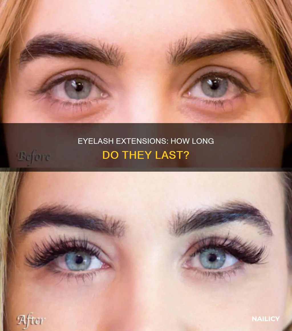 how long are nail salon eyelash extensions last