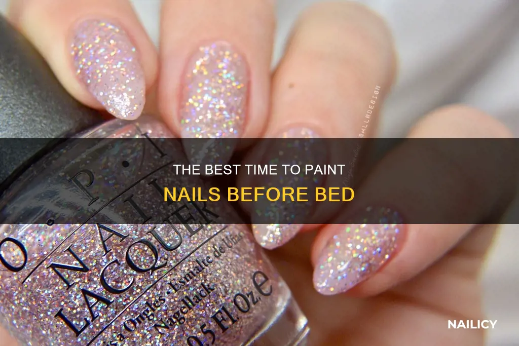 how long before bed to paint nails
