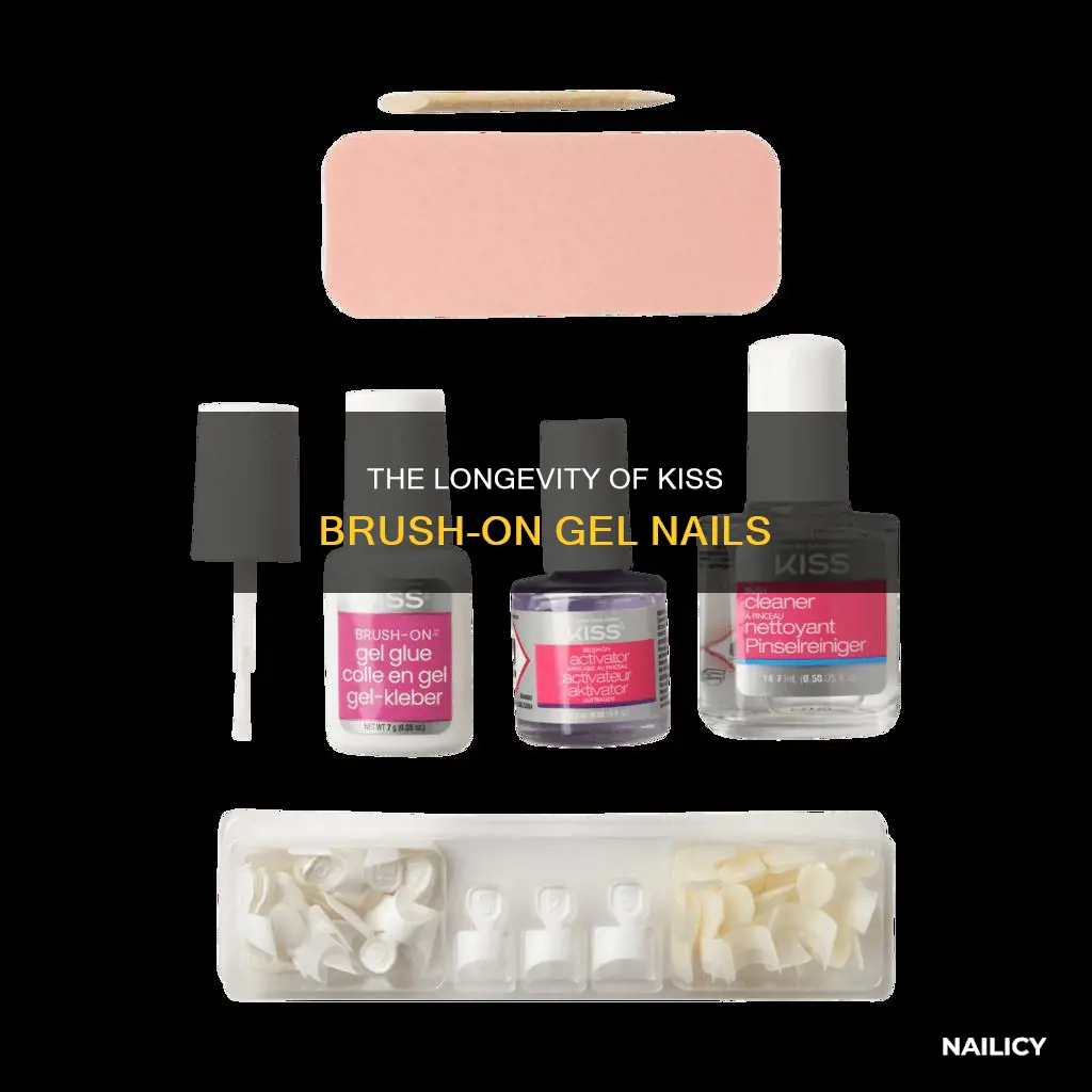 how long do kiss brush on gel nails last