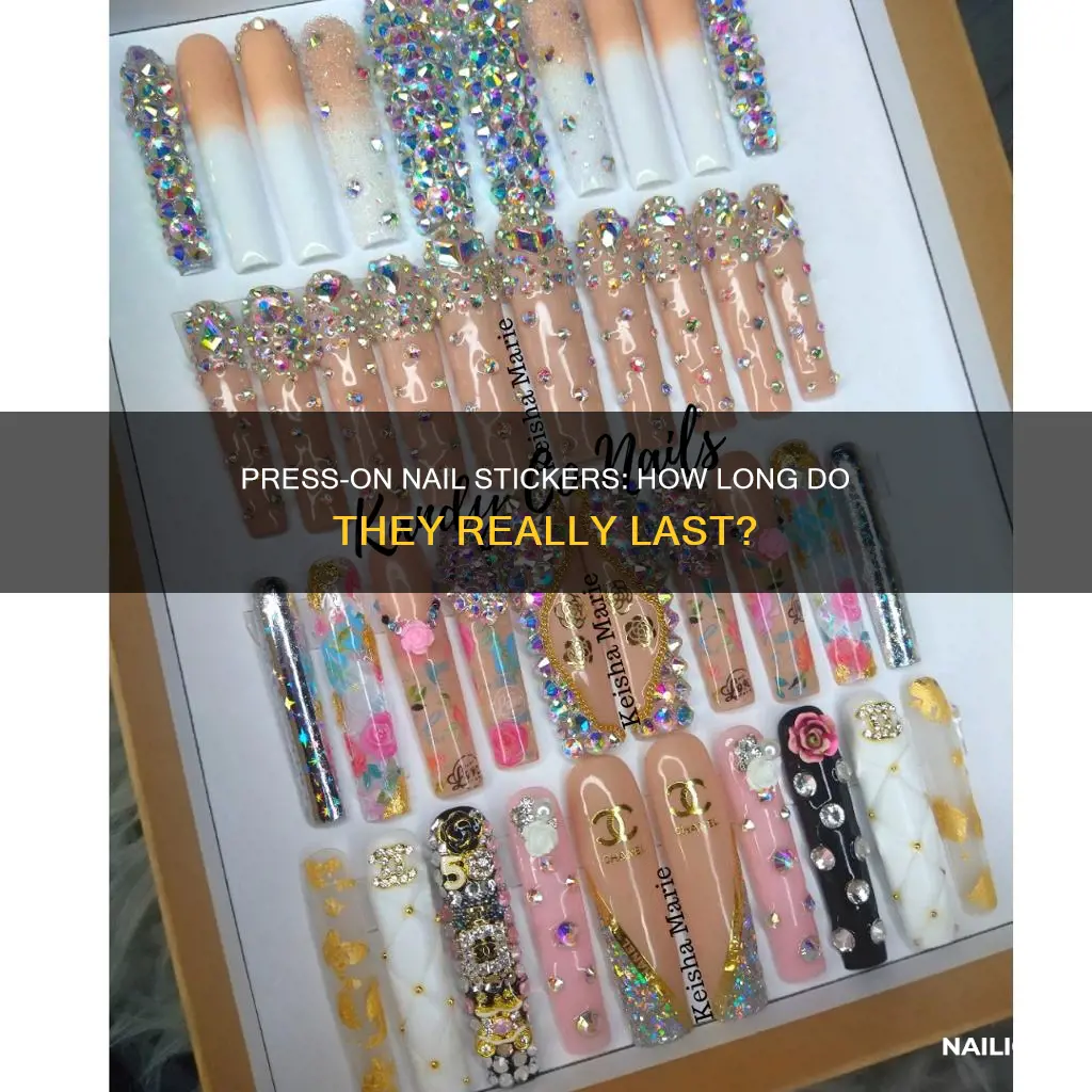 how long do press on nail stickers last