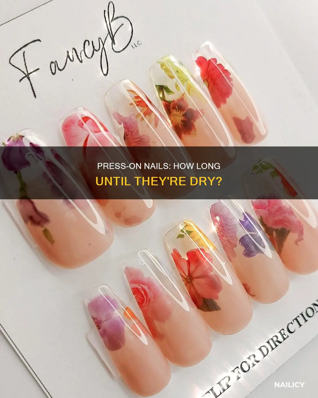 how long do press on nails take to dry