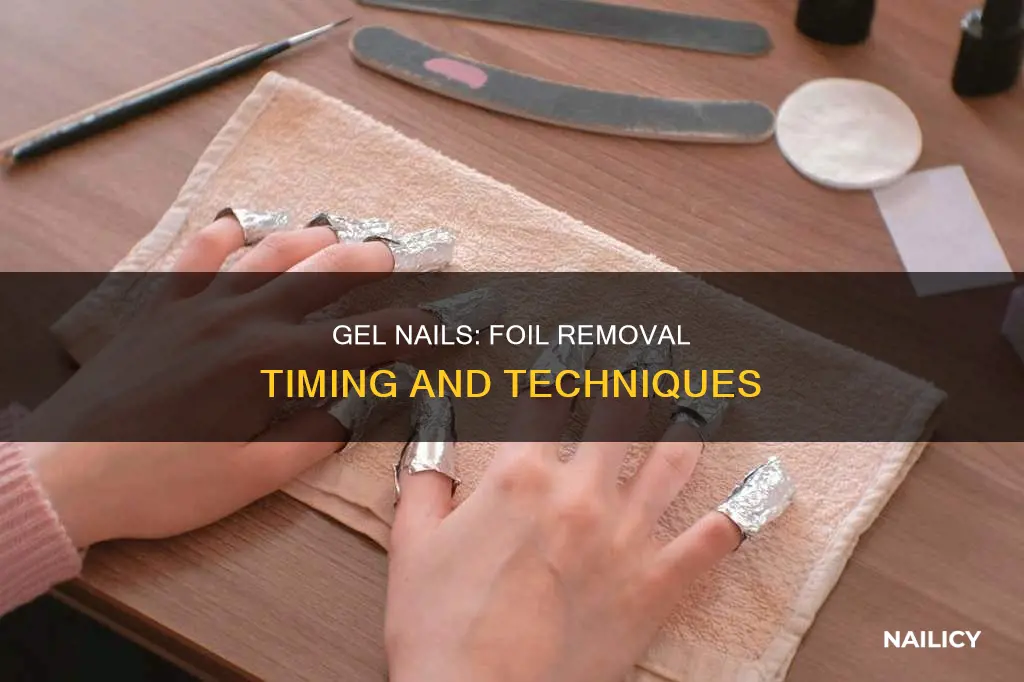 how long do you keep foil on gel nails