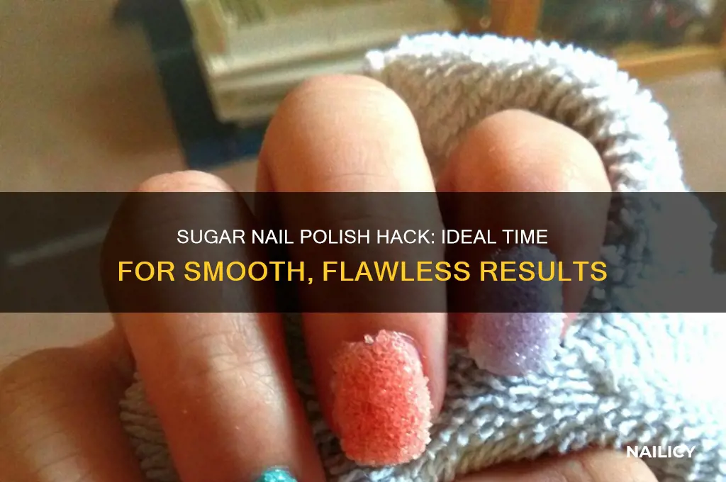 how long do you leave sugar on nail polish