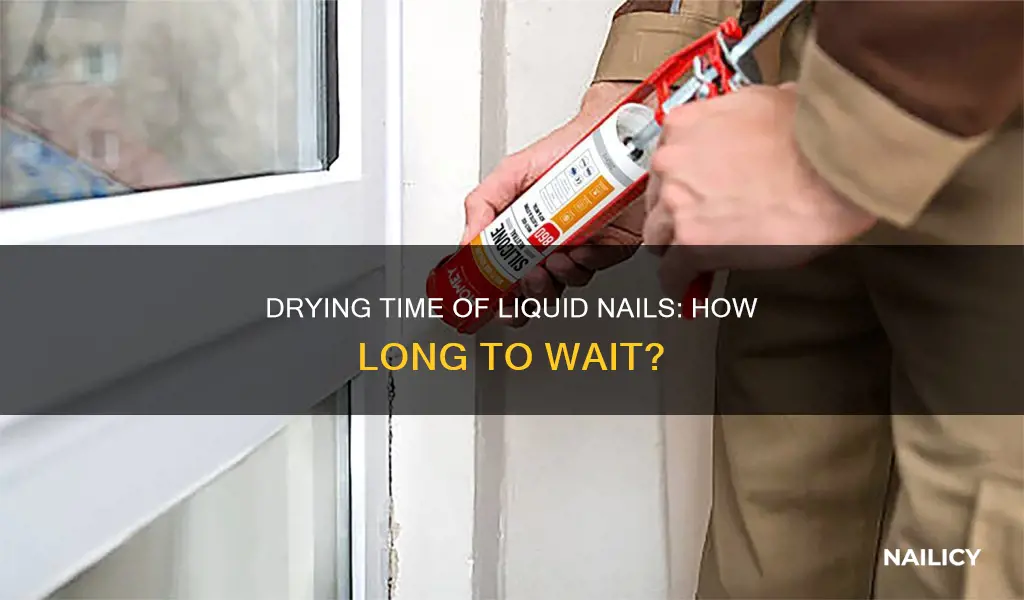 how long doea liquid nails take to dry