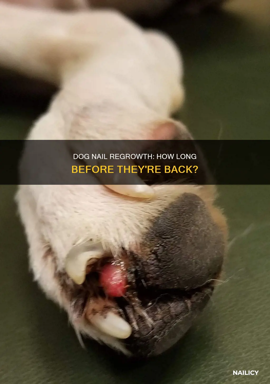 how long does a dog nail take to grow back