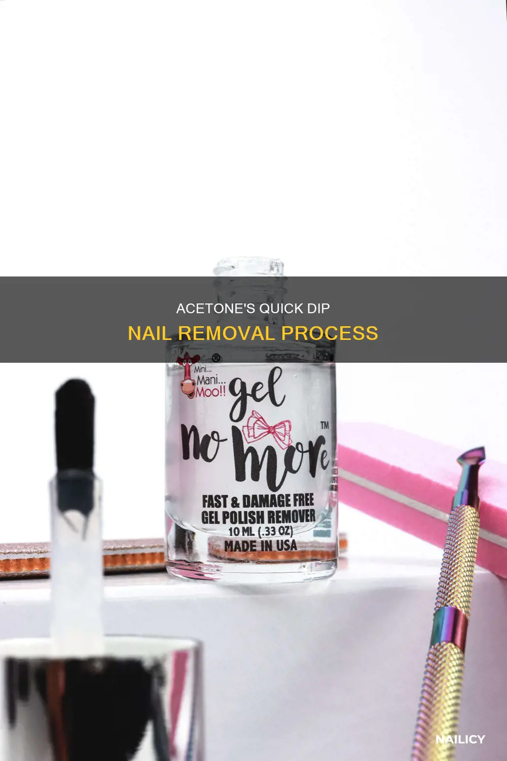 how long does acetone take to remove dip nails