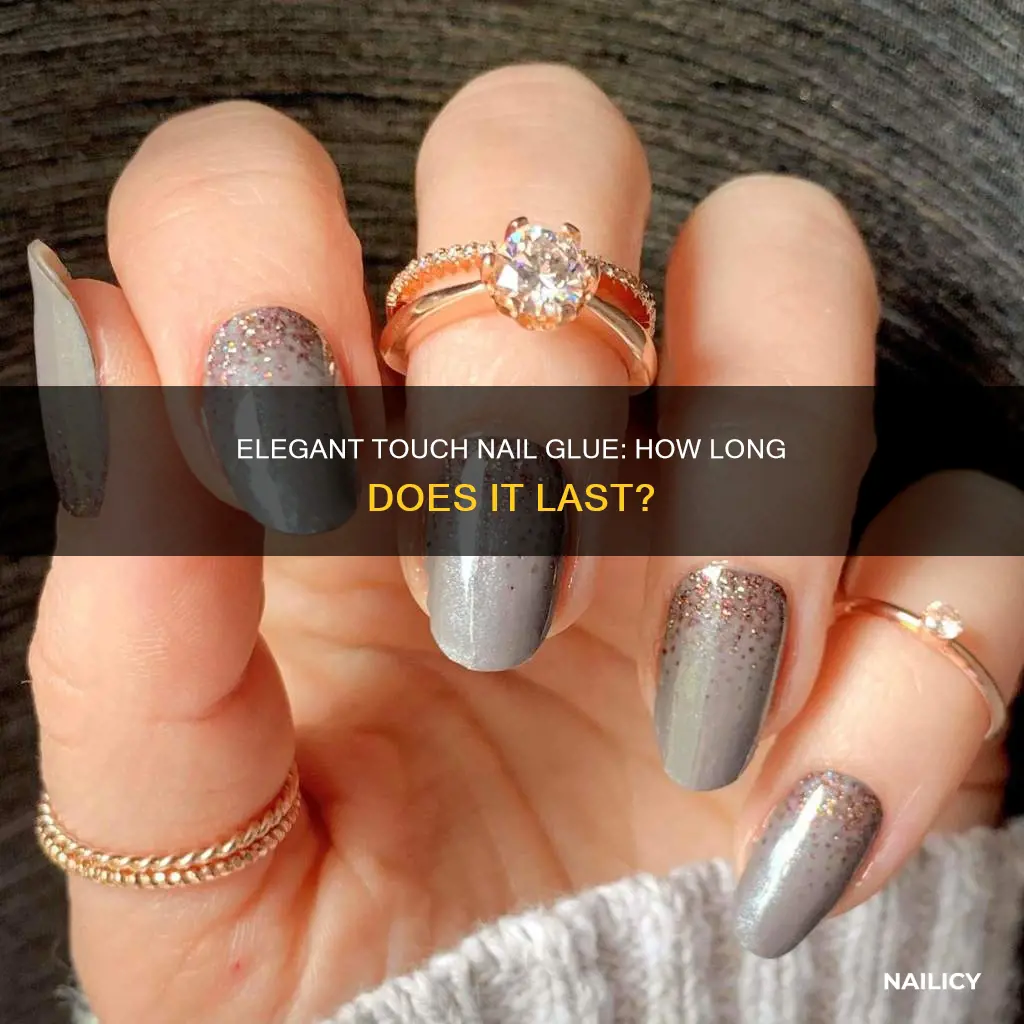 how long does elegant touch nail glue last