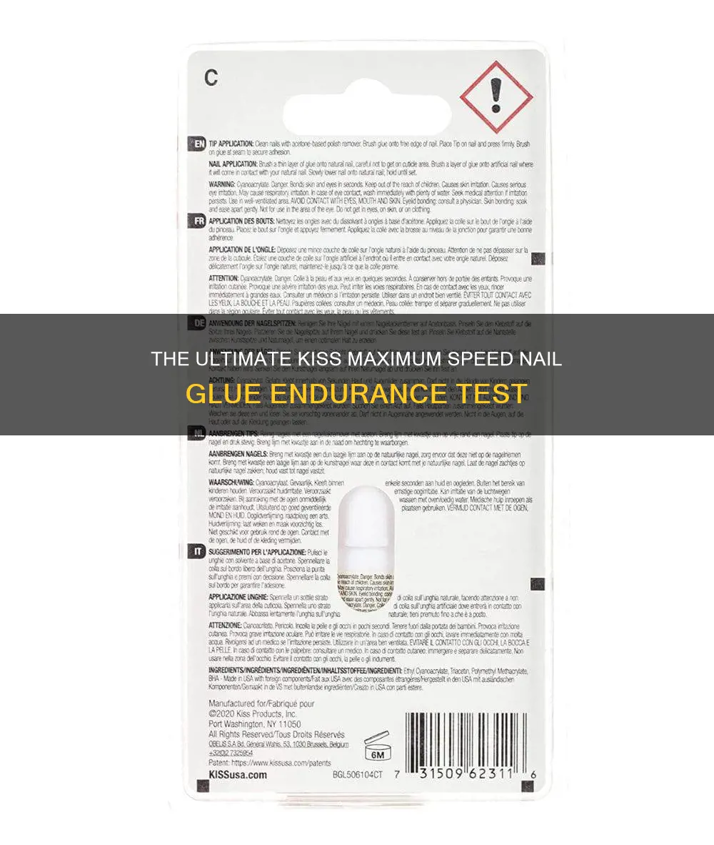 how long does kiss maximum speed nail glue last