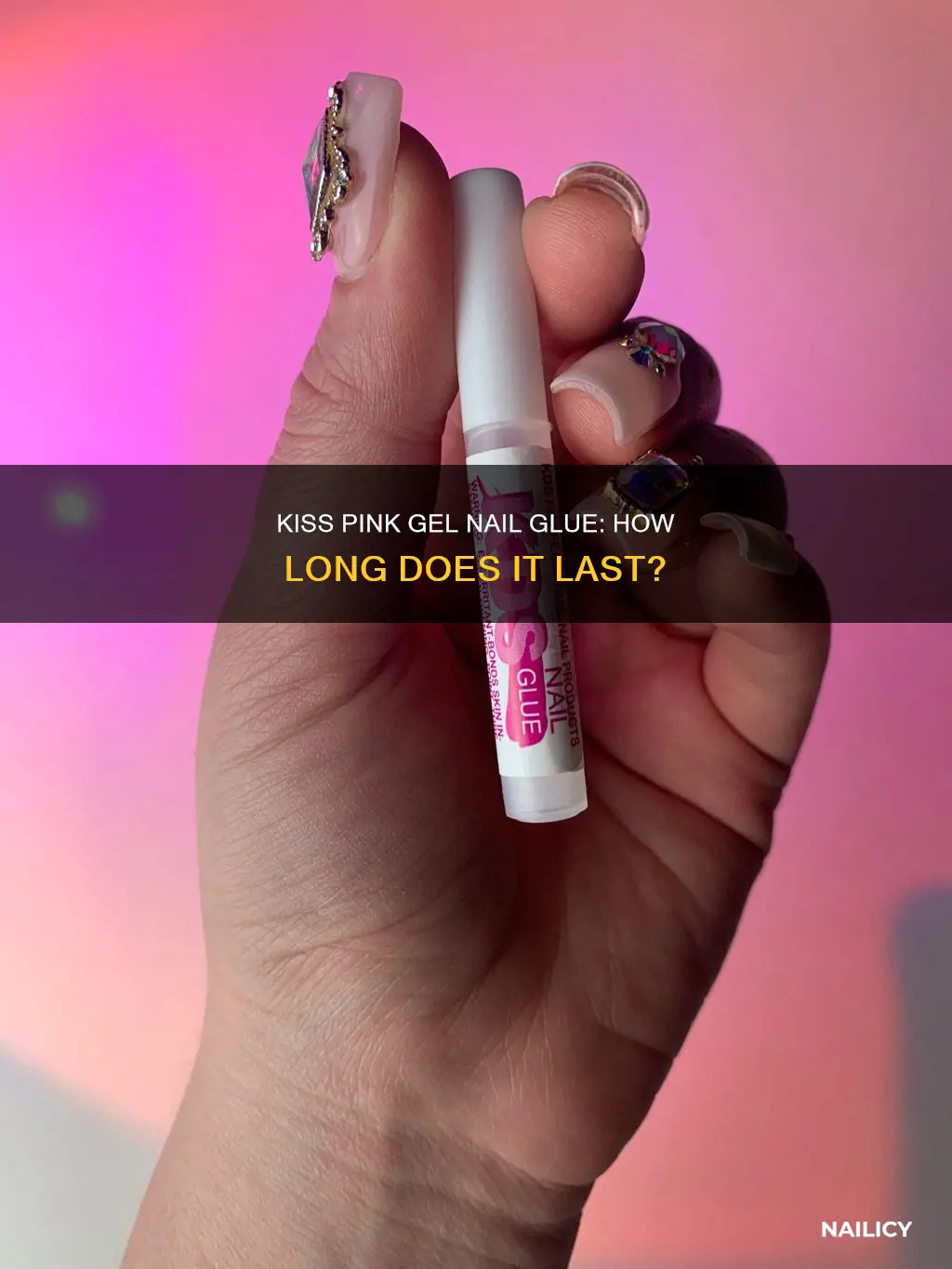 how long does kiss pink gel nail glue last