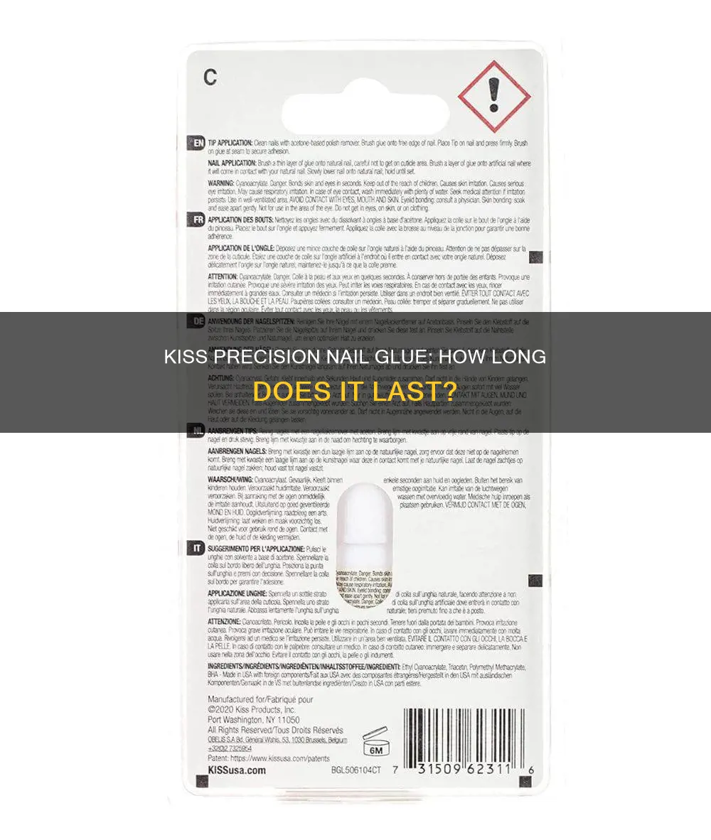 how long does kiss precision nail glue last