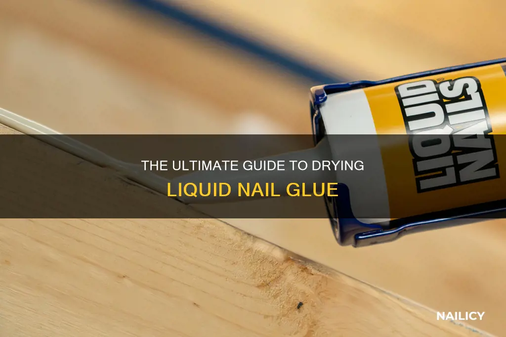 how long does liquid nail glue take to dry