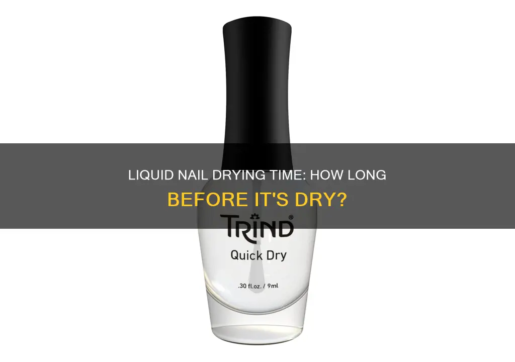 how long does liquid nail take to dry as caulking