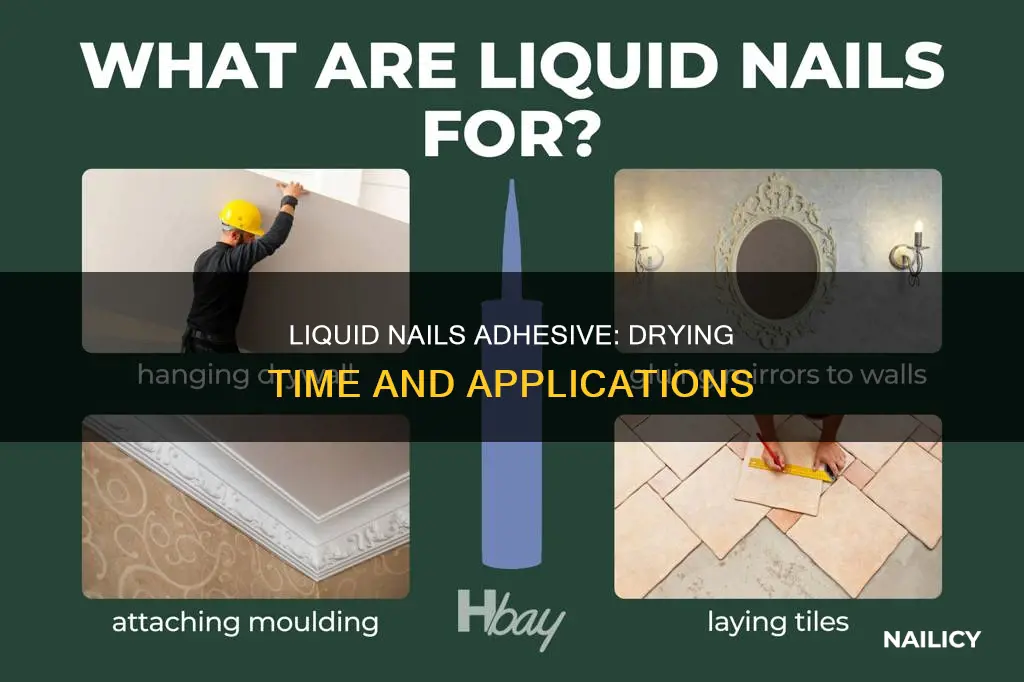 how long does liquid nails construction adhesive take to dry