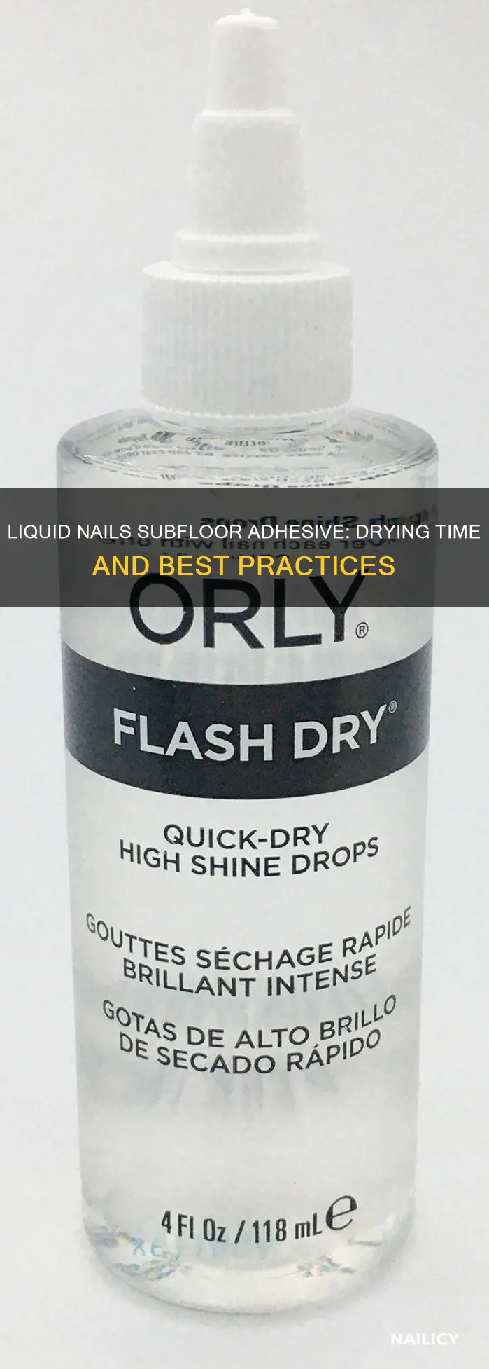 how long does liquid nails subfloor need to set up