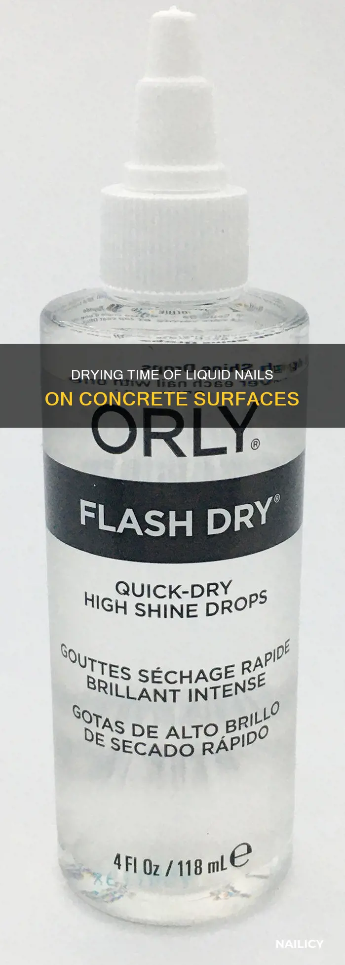 how long does liquid nails take to dry on concrete