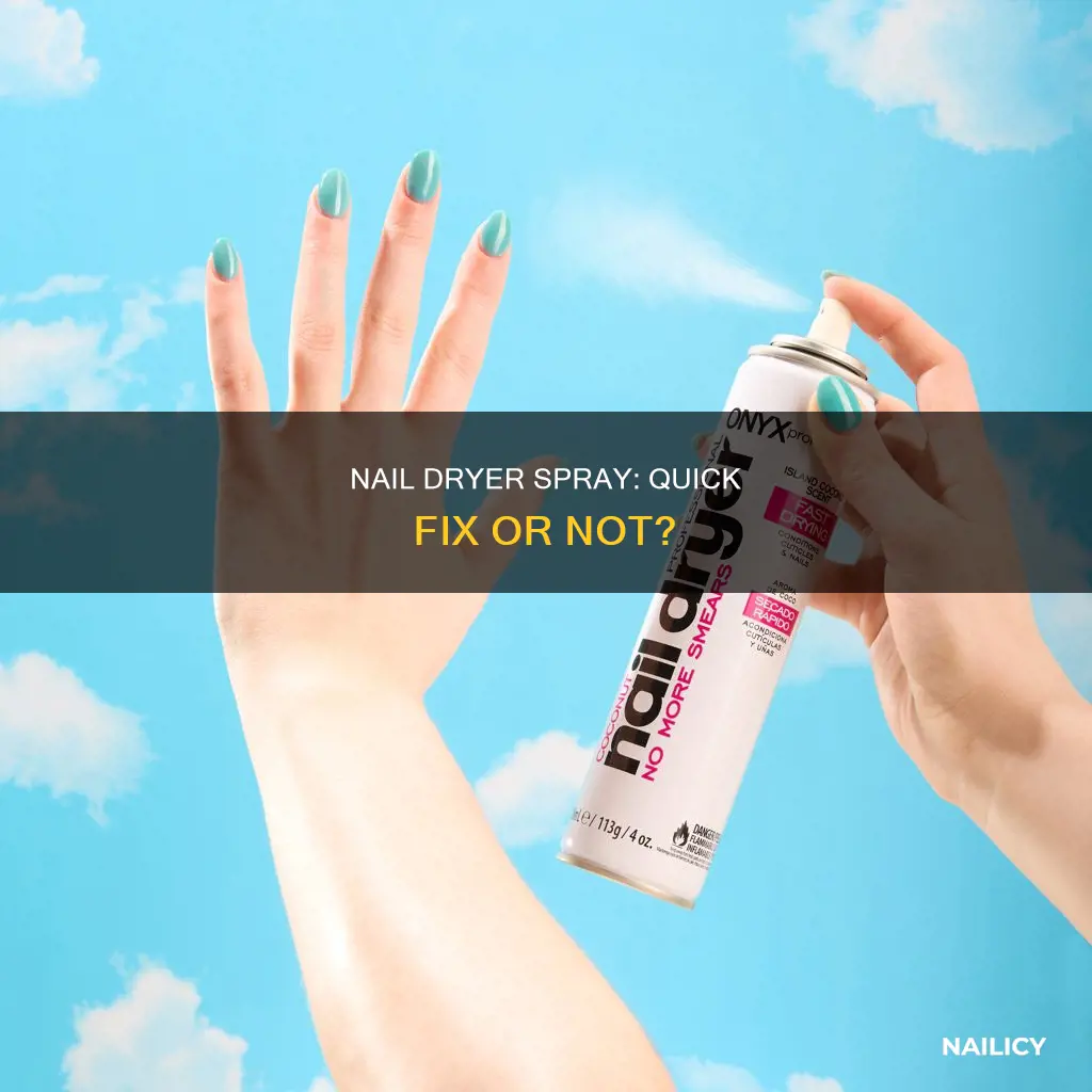 how long does nail dryer spray take to work