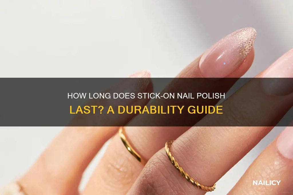 how long does stick on nail polish last