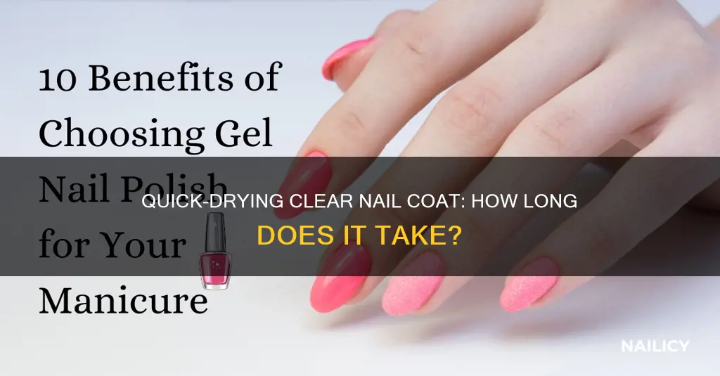 how long for clear coat to dry nails
