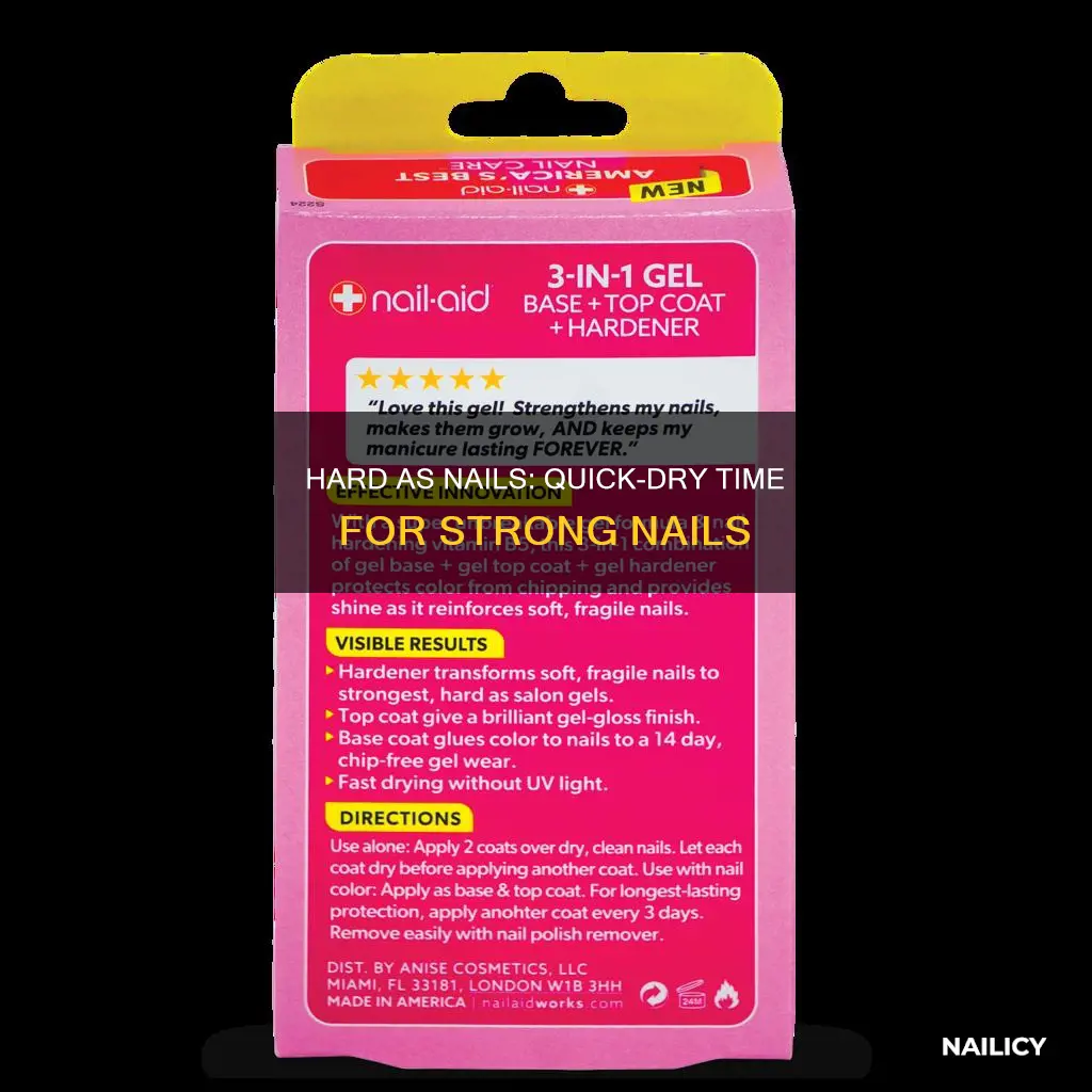 how long for hard as nails to dry