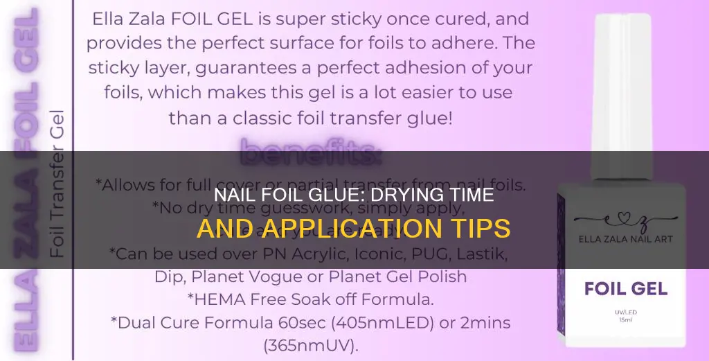 how long for nail foil glue to set