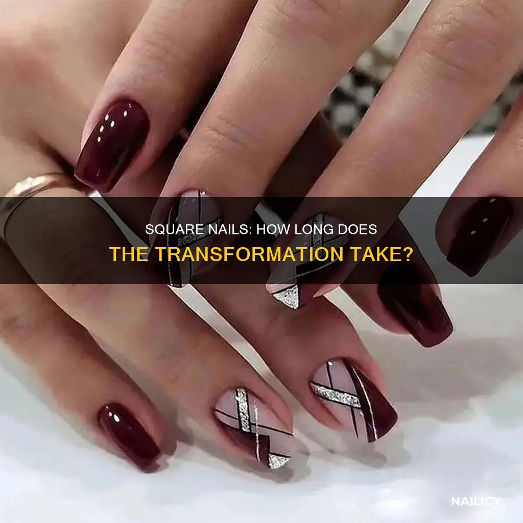how long for nails to become square