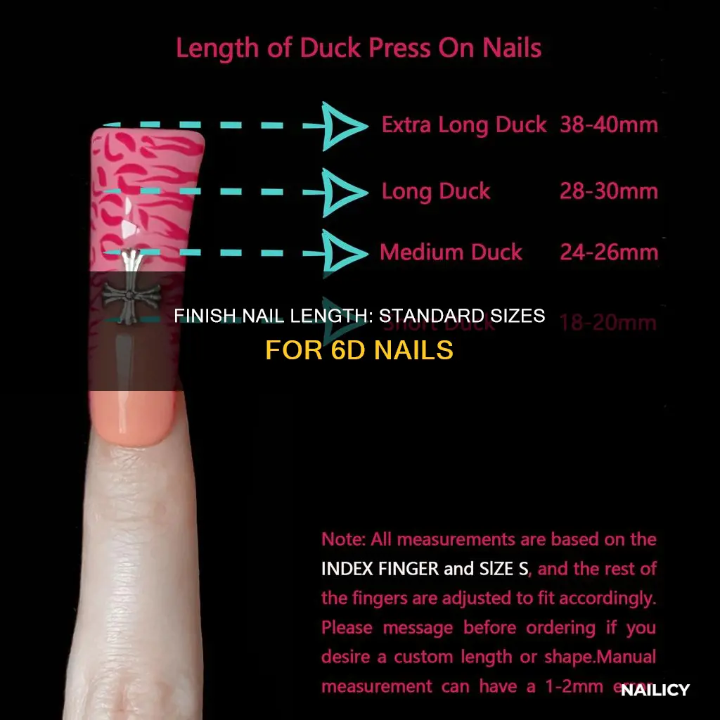 how long is a 6d finish nail