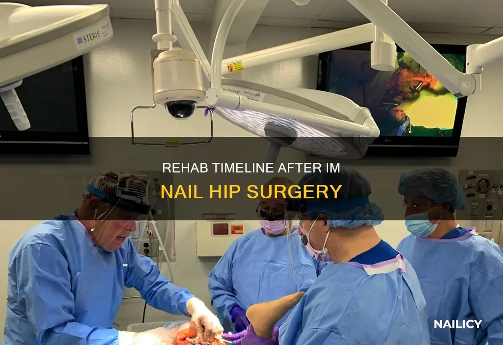 how long is rehab after an im nail hip surgery