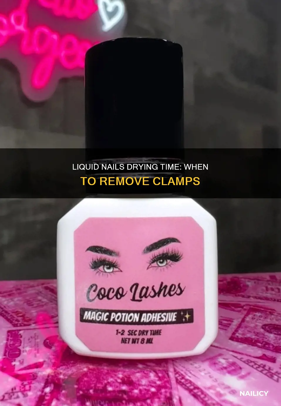 how long liquid nails take to dry to remove clamps