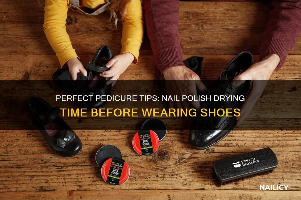 how long nail polish dry before shoes
