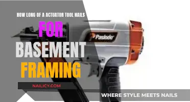 Actuator Tool Nails: Optimal Length for Basement Framing