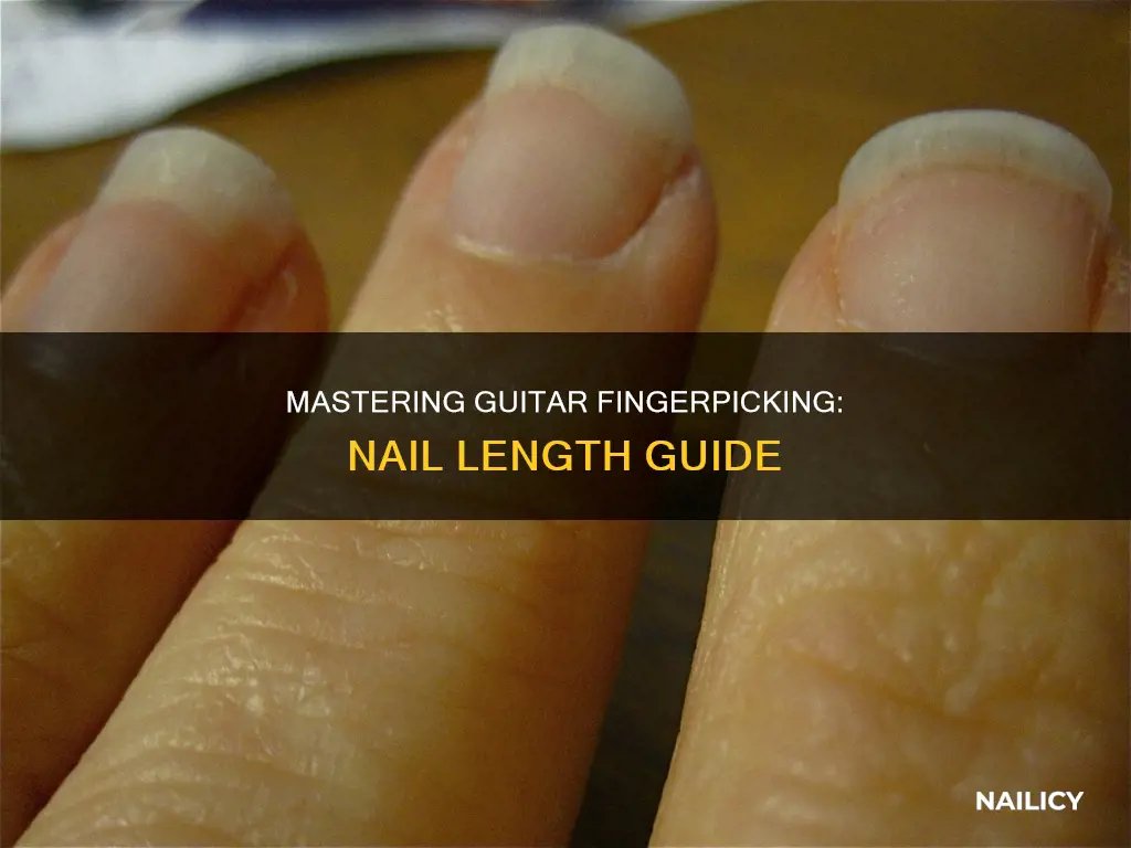 how long of nails for finger picking guitar