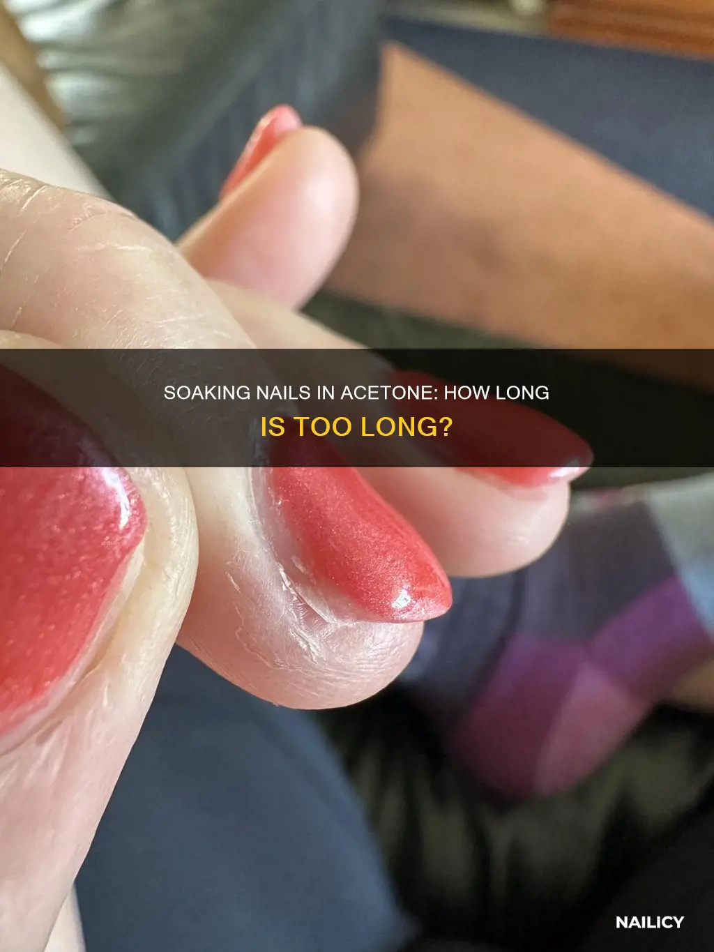 how long should i let my nails soak in acetone