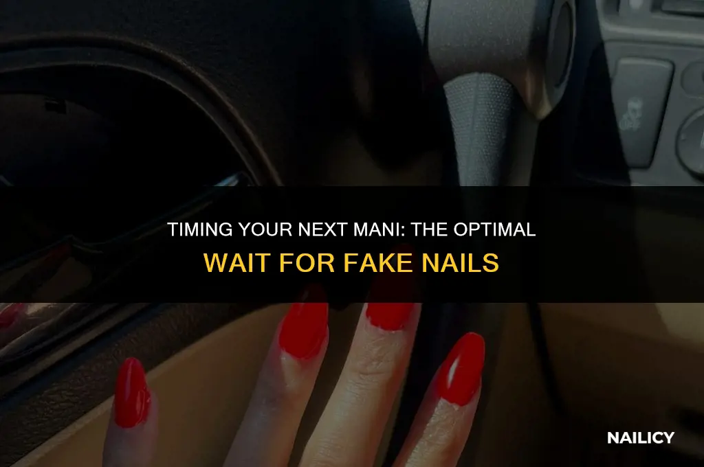 how long should i wait in between getting fake nails