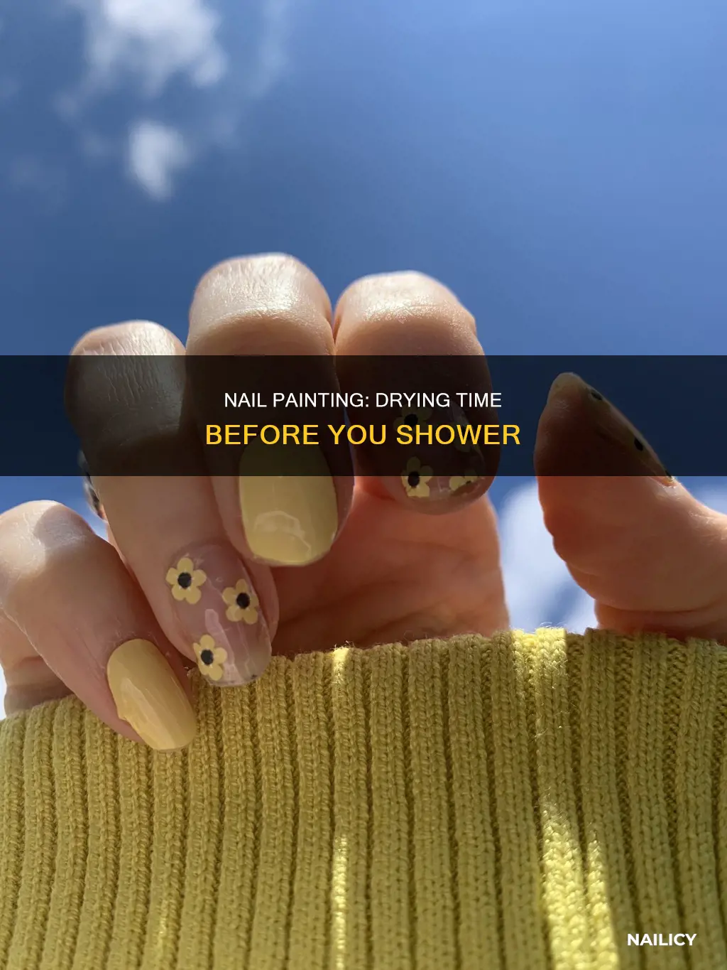 how long should you let your nails dry before showering