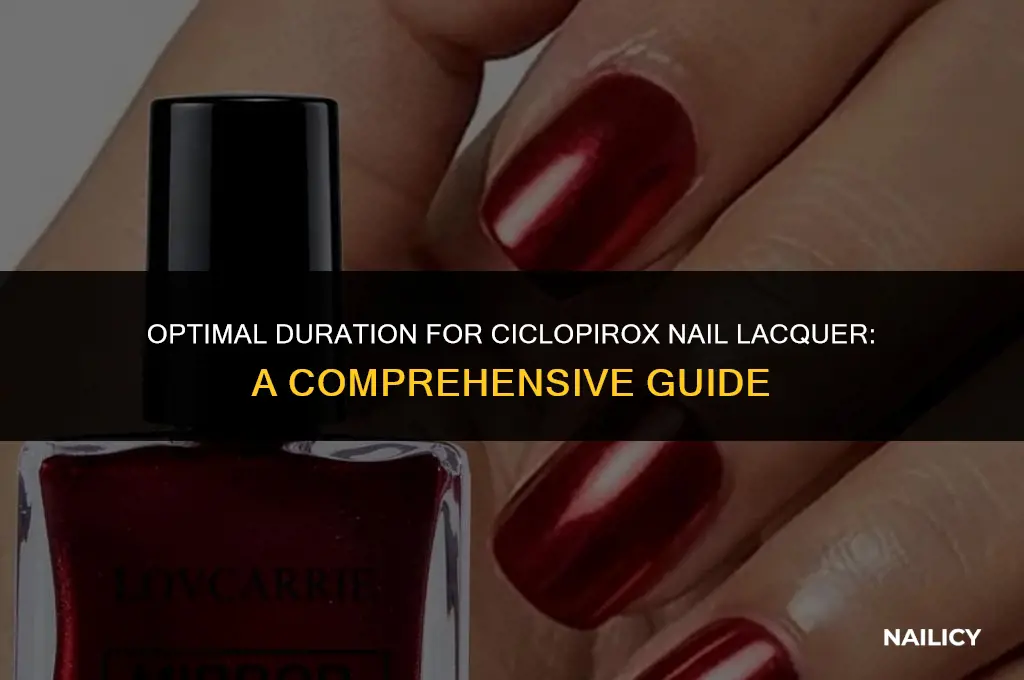 how long should you use ciclopirox nail lacquer