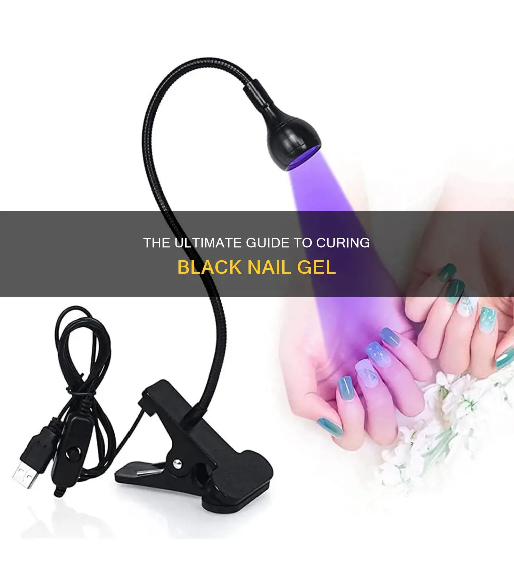 how long to cure black nail gel