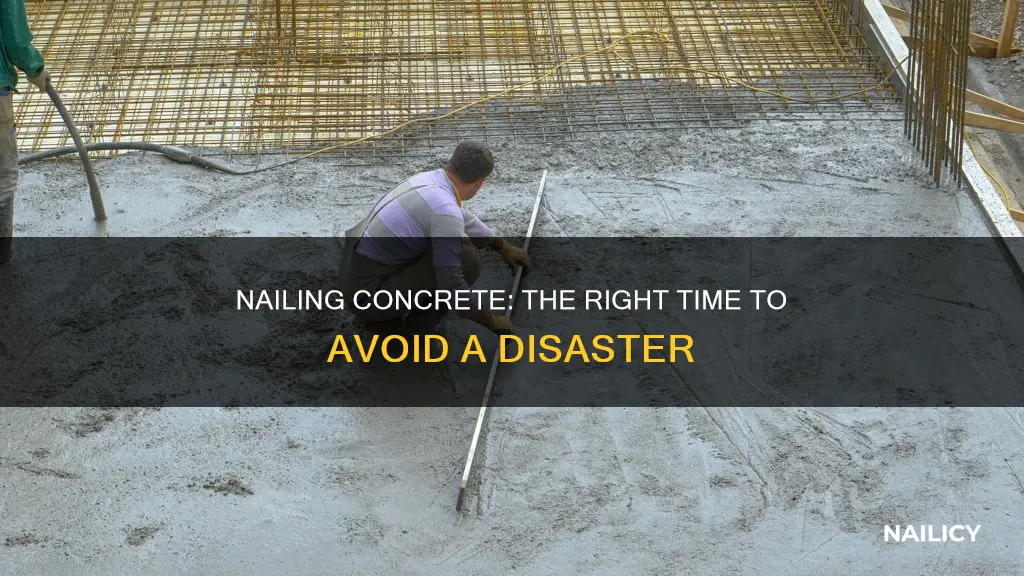 how long to cure concrete before nailing